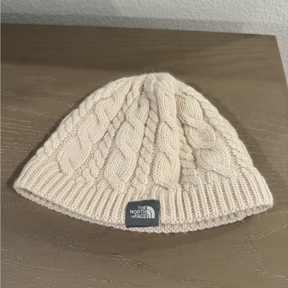 The North Face Kids Beige Cable Knit Beanie